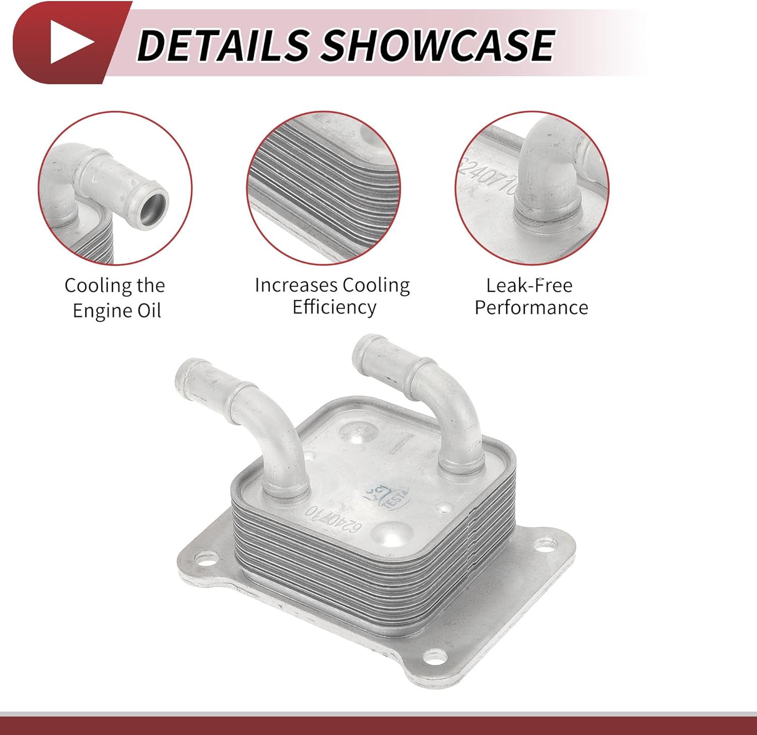 1 Pc Engine Oil Cooler for Toyota Tacoma 2016-2022 Transmission Oil Cooler Trans Cooler No.157100P020 Silver Tone Aluminum Alloy