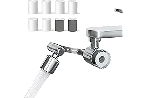 Frizzlife Faucet Extender with Purifying Splash-proof Filter & 2-Mode Sprayer