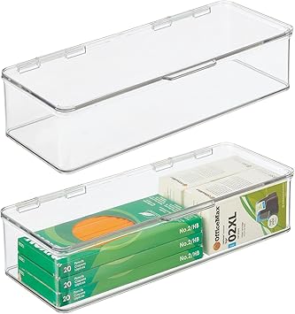 staples clear storage bins