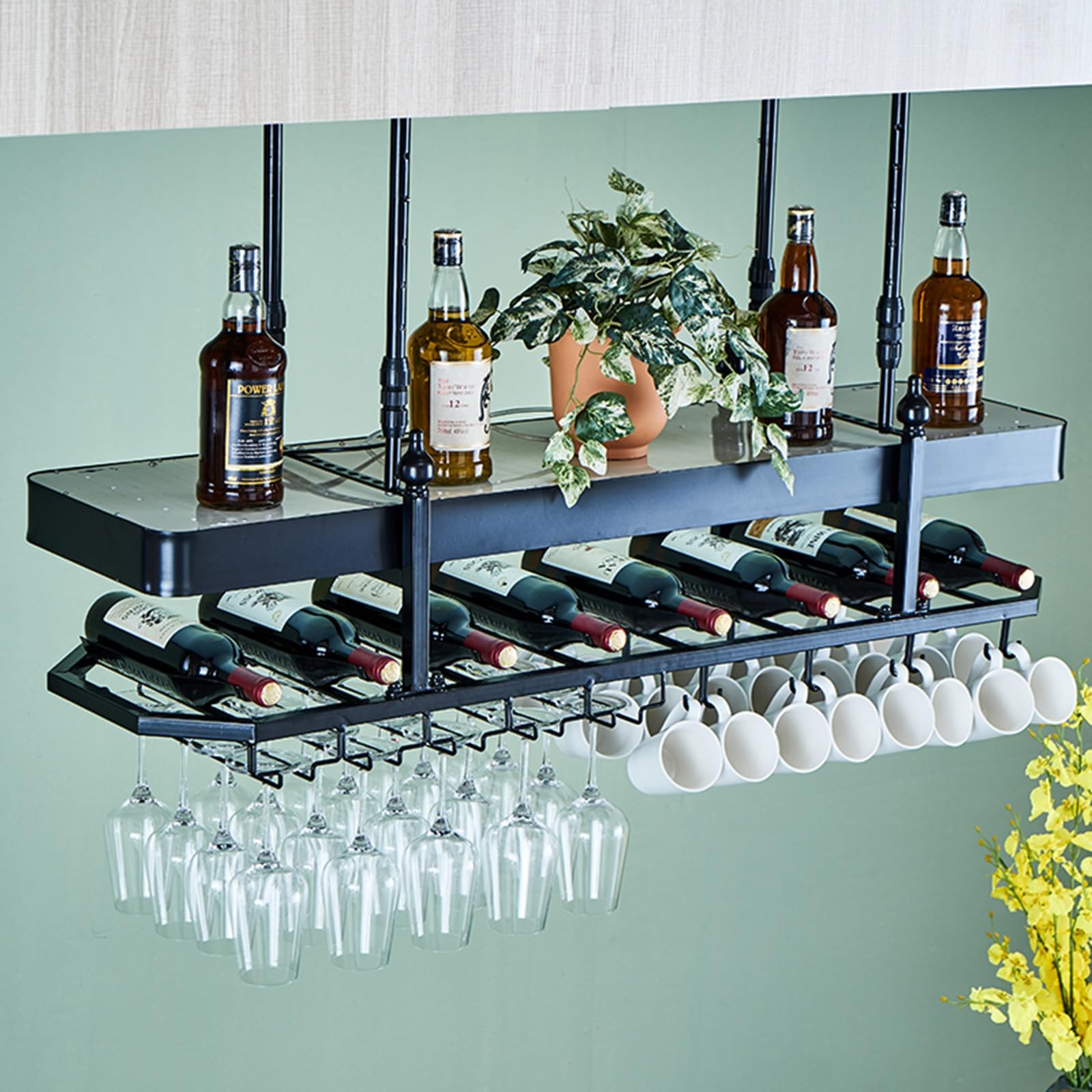 Casier à vin mural LED haut de gamme avec armoire à liqueur moderne et finitions premium
