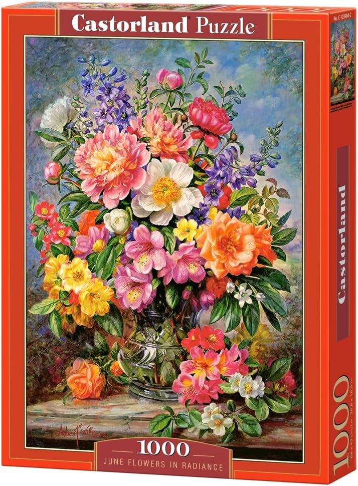 1000 Piece Jigsaw Puzzle, June Flowers in Radiance, Flower and Plants Puzzle, Painting Puzzle, Adult Puzzles, Castorland C-103904-2