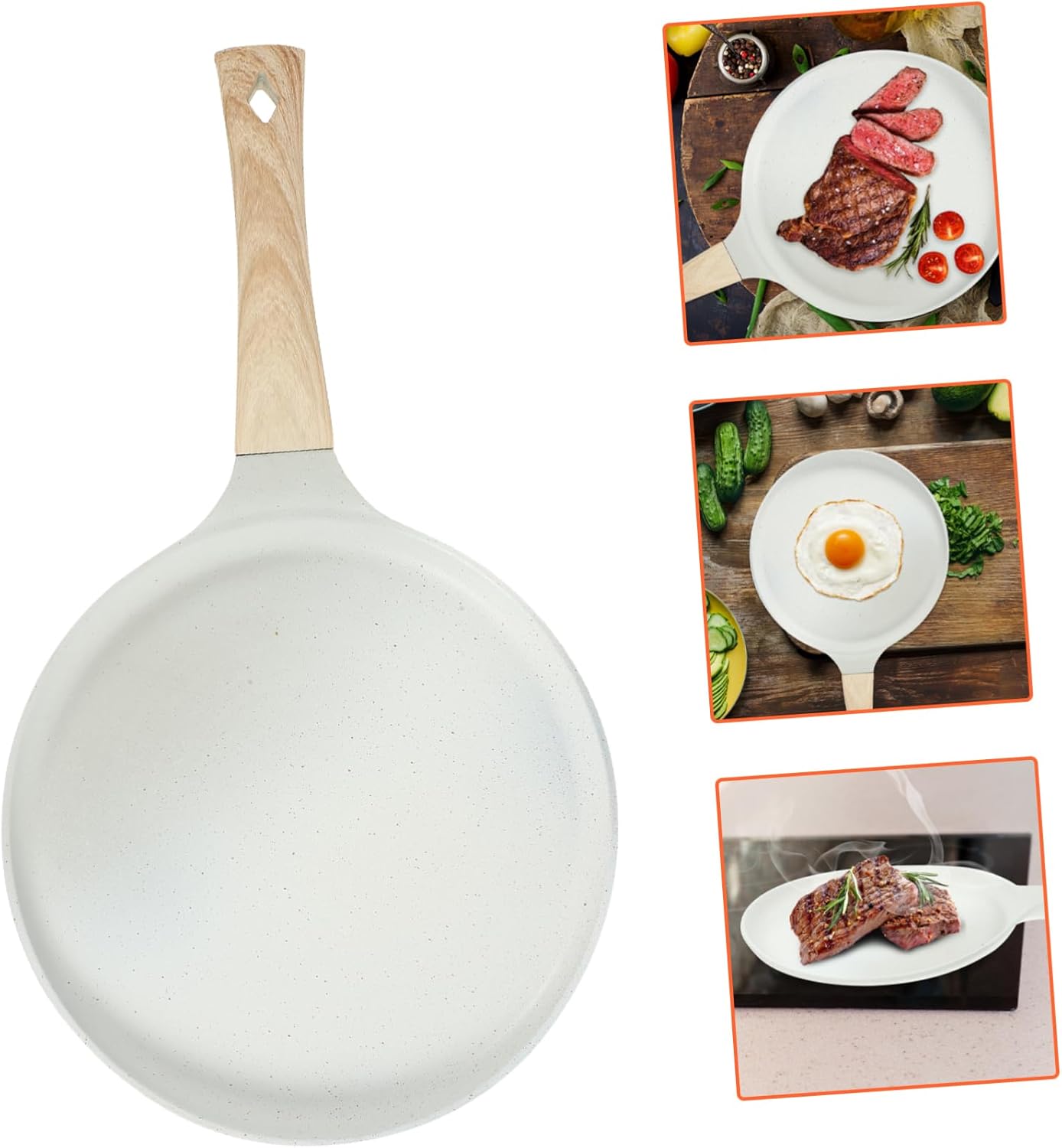Hemobllo Nonstick Skillet Frying Pan for Pancakes and Eggs Even Heat Distribution Versatile Cookware Compatible with Induction and Gas Stoves Lightweight and Portable for Home Cooking