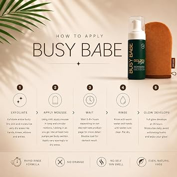 Self Tanner - Cabo Nights Express Rapid Dark Tanning Mousse - Deeper Sun-Kissed Glow with Mitt - Vegan, Cruelty-Free, Instant Tan, Self Tanning Mousse Pump - Express, Violet based- 7.2 oz