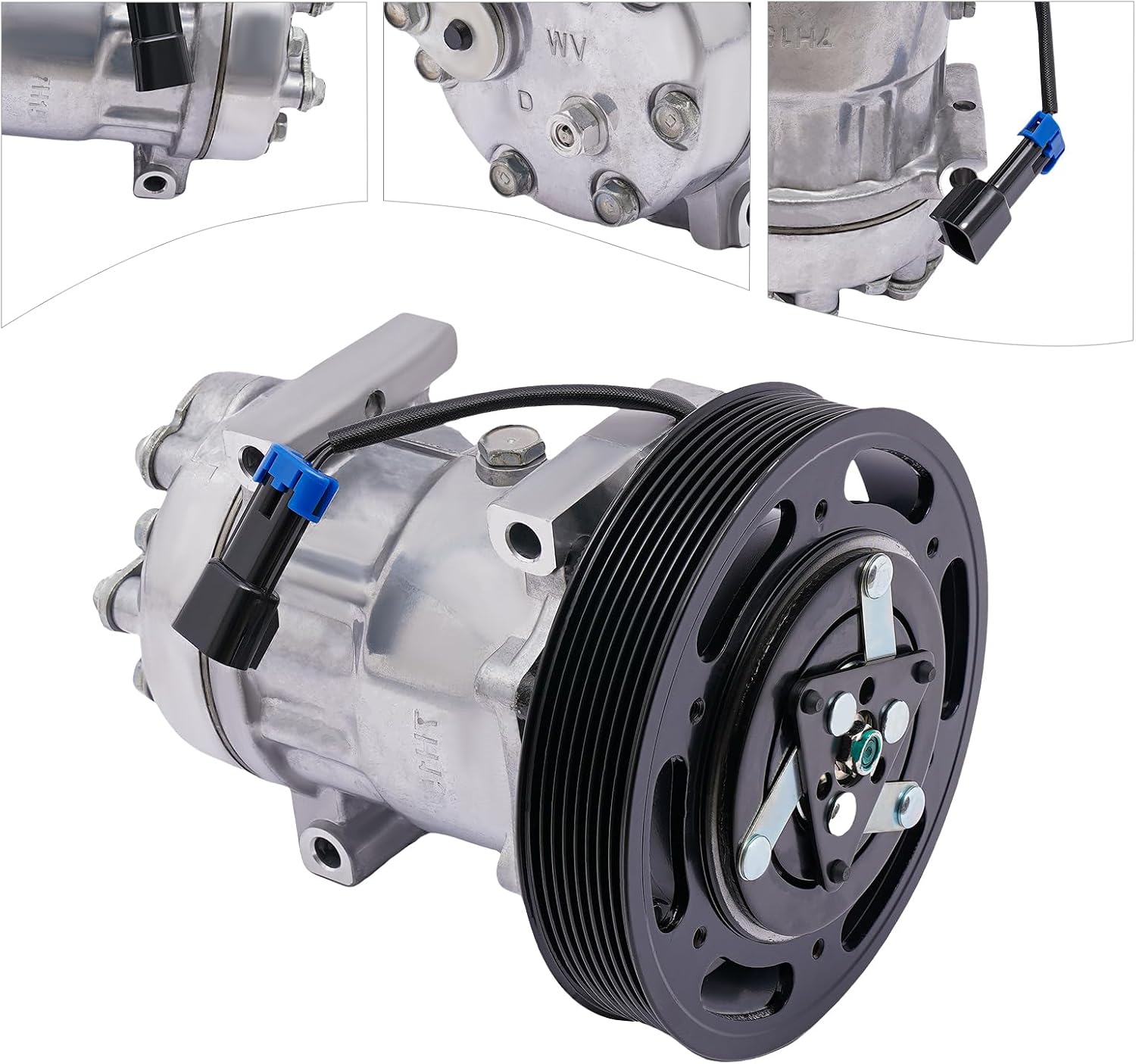 20721587 206RD52M AC Compressor Compatible with Mack Volvo VNL Trucks A/C Compressor Assembly & Clutch 206RD53MF 206RD52M 4326U