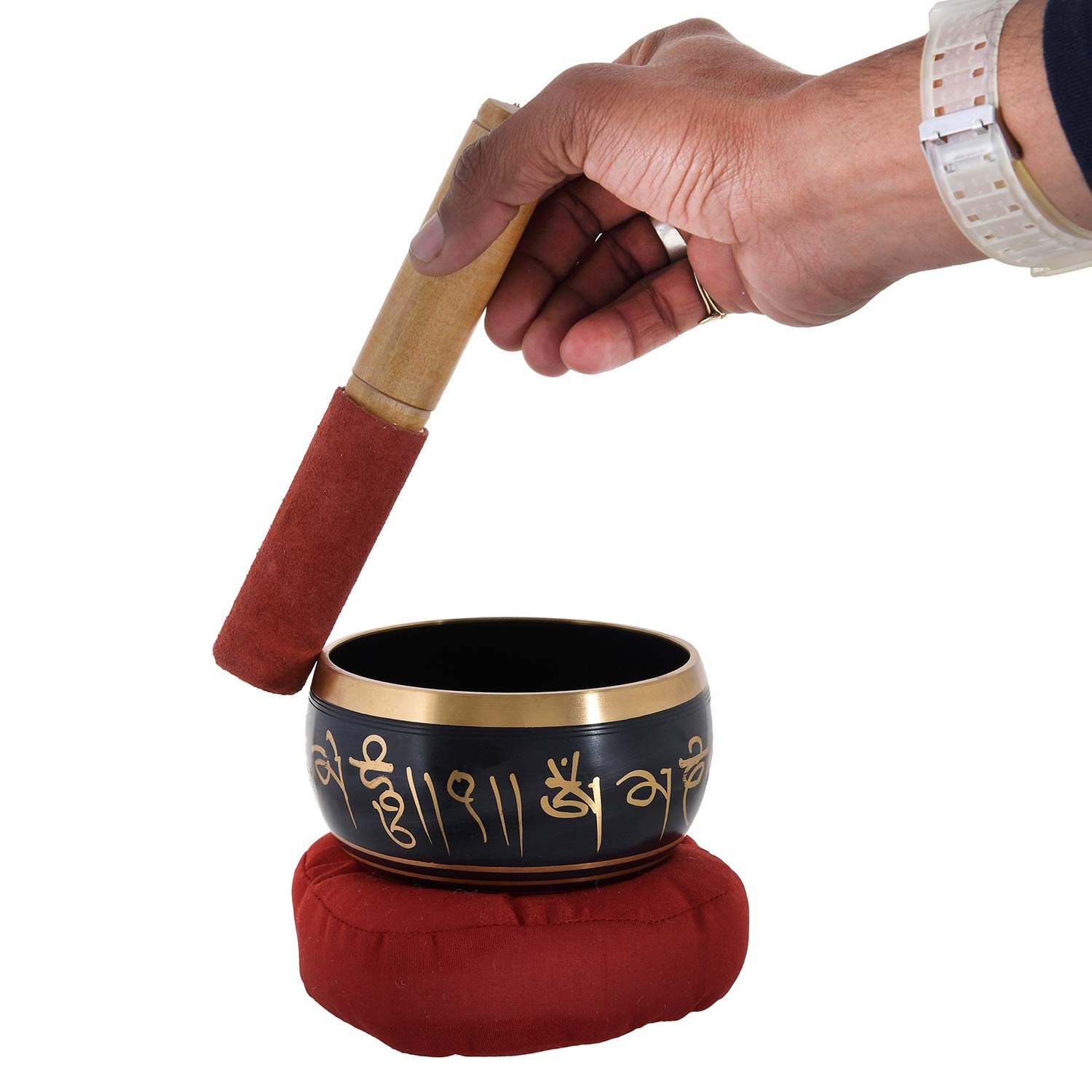 Tibetan Singing Bowl Set By MAYA LUMBINI - 4" Meditation Sound Bath Bowl And Suede Wooden Mallet