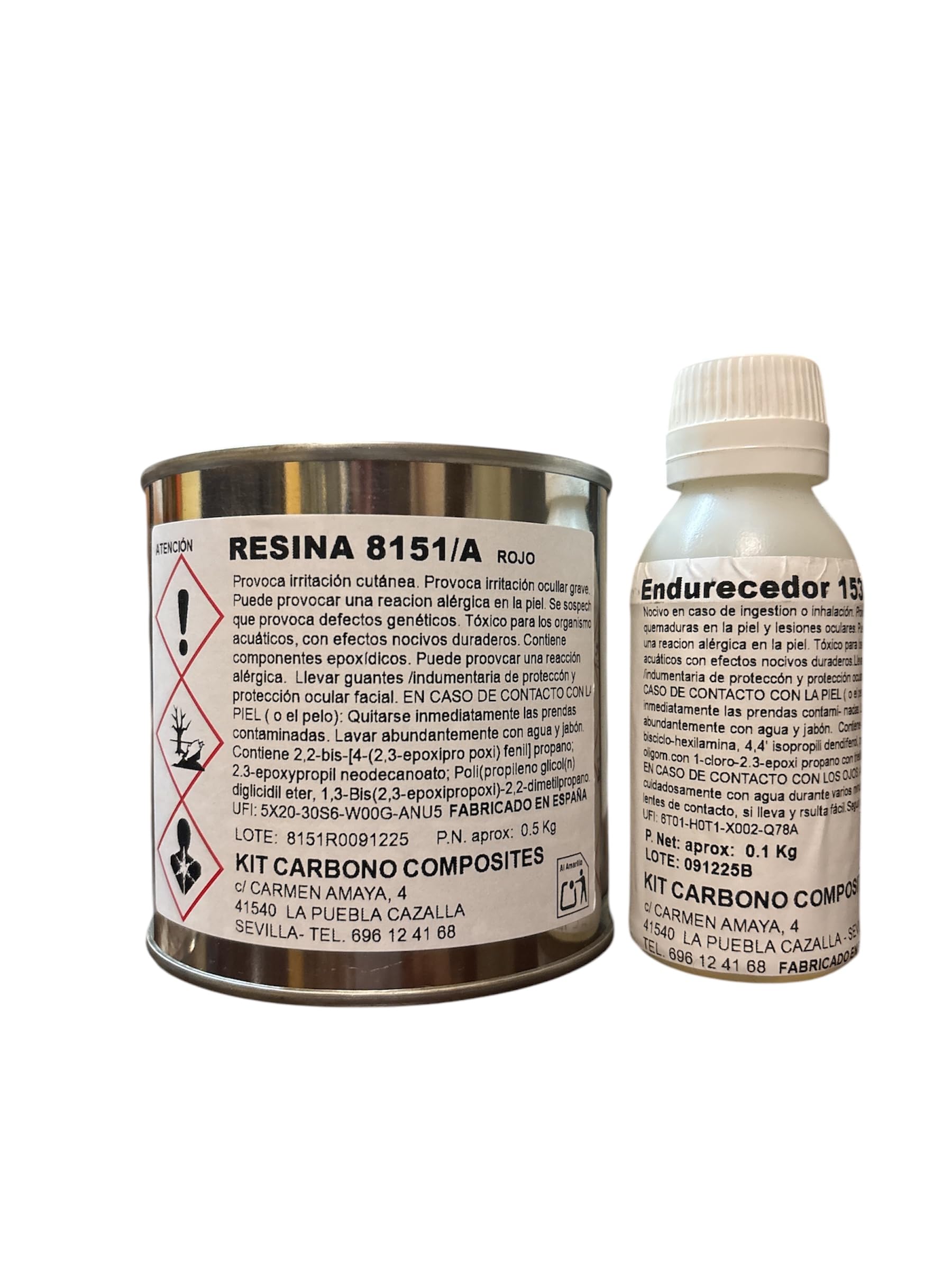Resina Tratamiento y Sellado Depositos de Combustible Auto/Moto para 25/30 litros 600gr Color Rojo