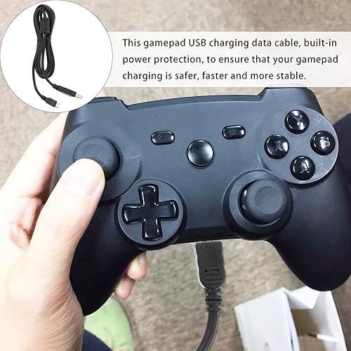 Miniatura 3 de SOLUSTRE Cargadores inalámbricos USB cable de carga compatible con PS4 Slim Pro Game Pad Cable de carga negro controlador de juego mango cargador de