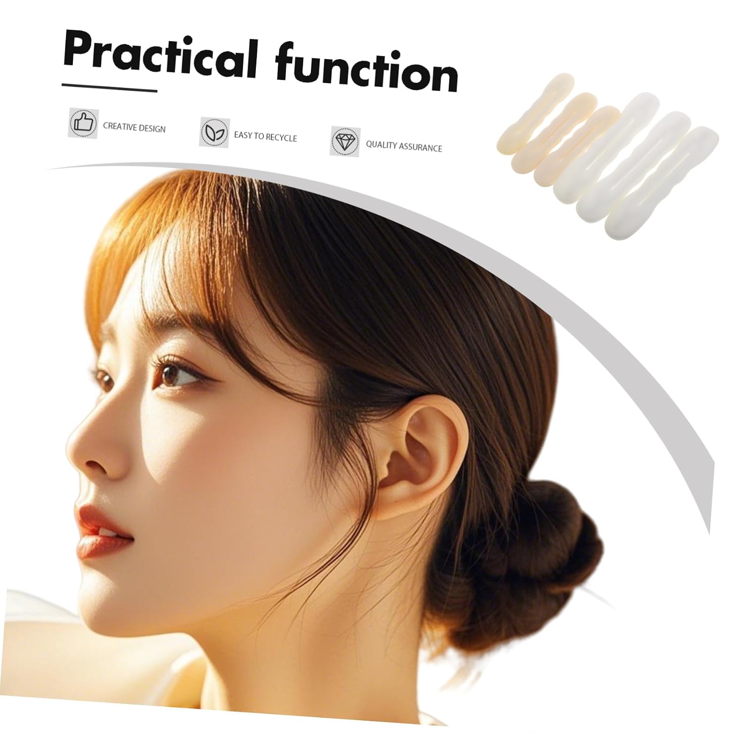 6pcs Hair Bun Maker Set Soft Sponge Twisted Bun Shaper for Easy Hairstyling Reusable Hair Accessories for Women for Daily Use Parties Weddings Comfortable User Friendly