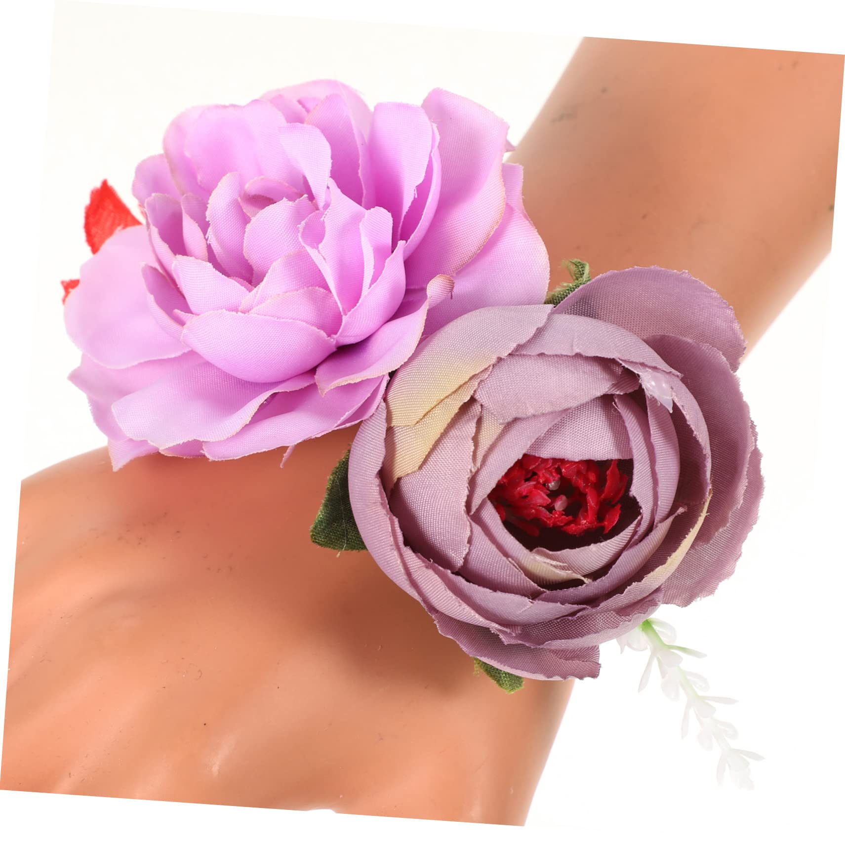 MAGICLULU 4 Sets Elegante Blumenkrone Haarkranz Stirnband Armband Hochzeit Braut Corsage Für Damen Party Dekorationen