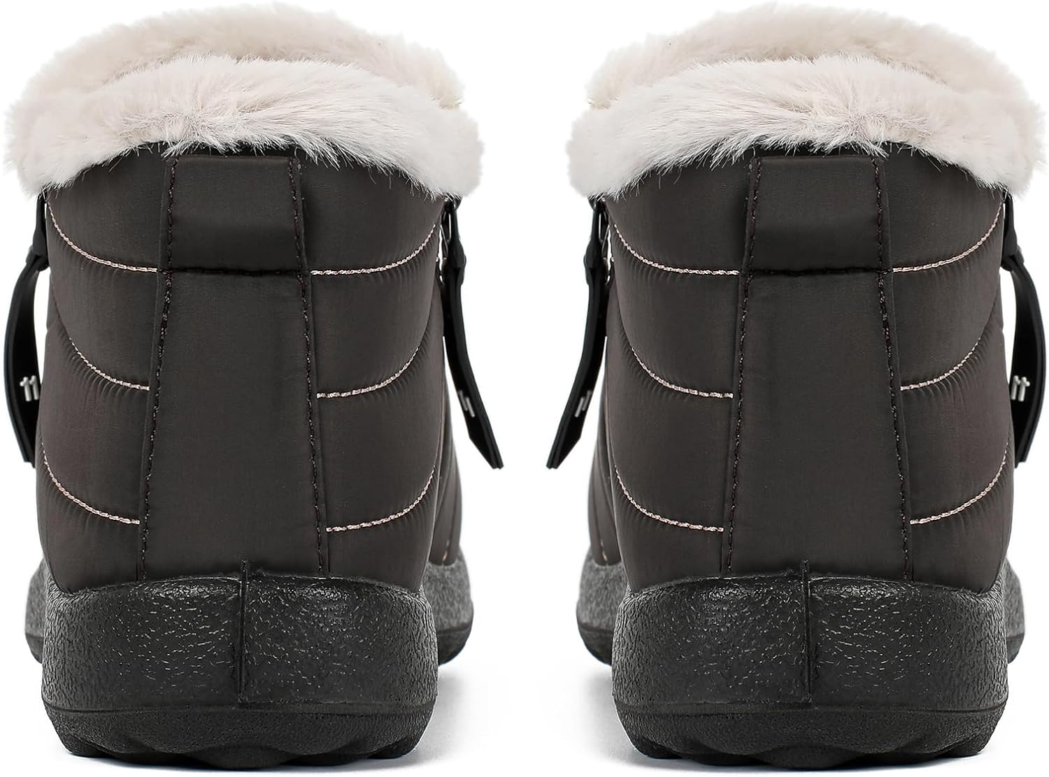 Hxlber Ankle Boots for Women,Warm Fur Lining Comfortable Lightweight Non Slip,Womens Winter Snow Boots for Women - Image 4