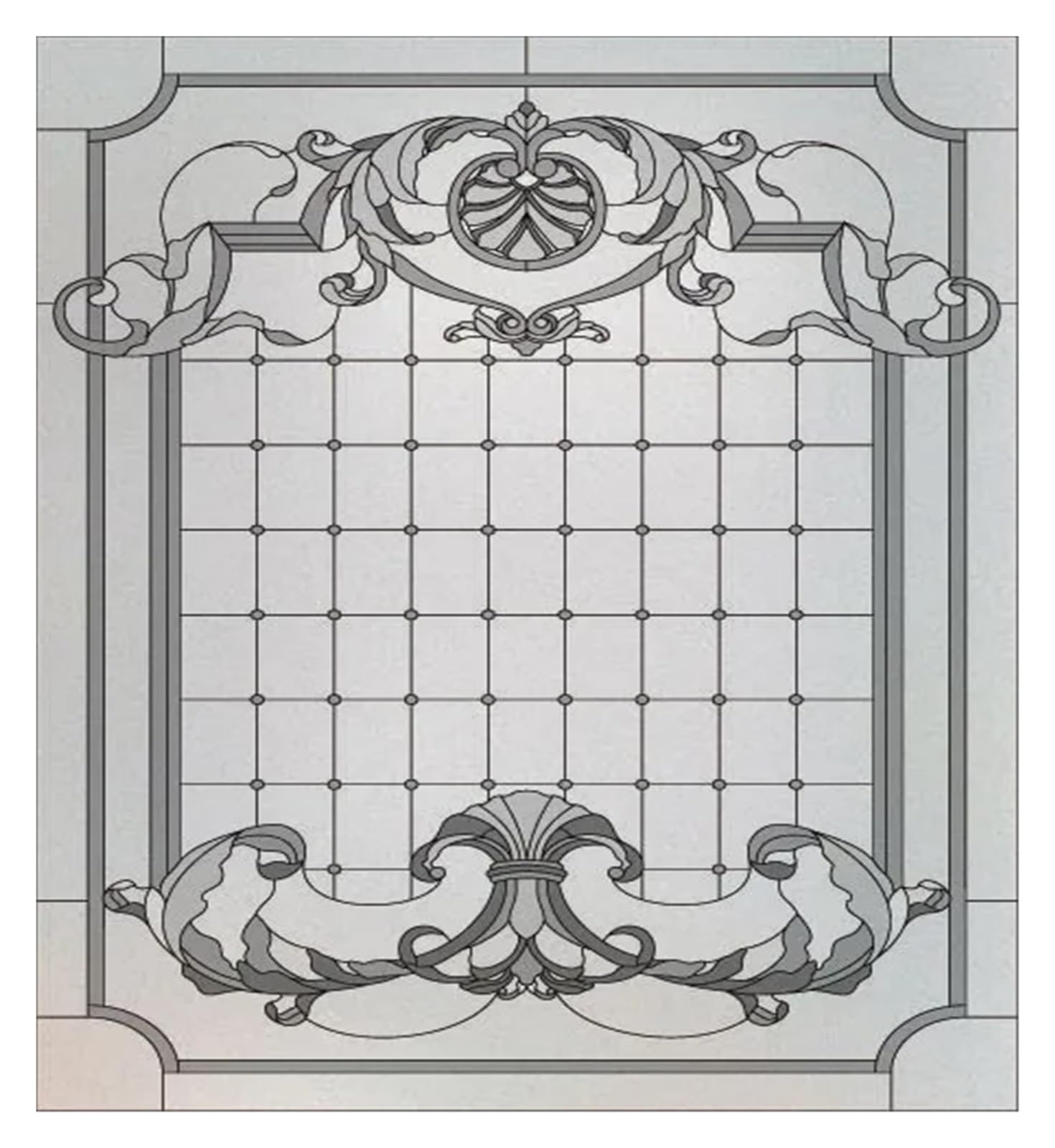 WWPMNQD Window Film Stained Glass Window Film Retro Vintage Frosted Static Cling Art Colored Glass Films Door Sticker(23,55cmX70cm)