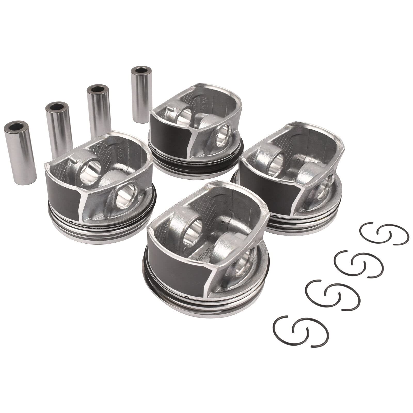 4x Kolben 03C107065CK 03C107065BF Für A-u d-i Sk0da V-W 1.4 TSI CAVA CAVB BLG BMY MG mit Kolbenringen mit Zylinderkopfdichtung