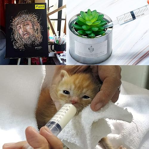 Miniatura 5 de Paquete de 15 jeringas de alimentación de plástico de 0.78 onzas líquidas con tapa, sellado individualmente, jeringa líquida de medición adecuada