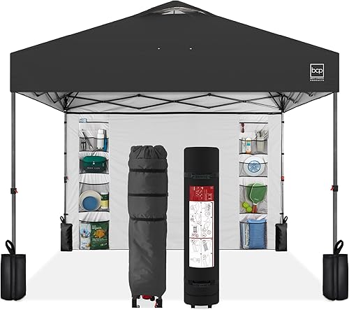 Miniatura 48 de Best Choice Products Carpa Toldo Desplegable de 10x10 pies para Instalación de 1 Persona, Refugio Portátil Instantáneo con Botón de 1 Toque,