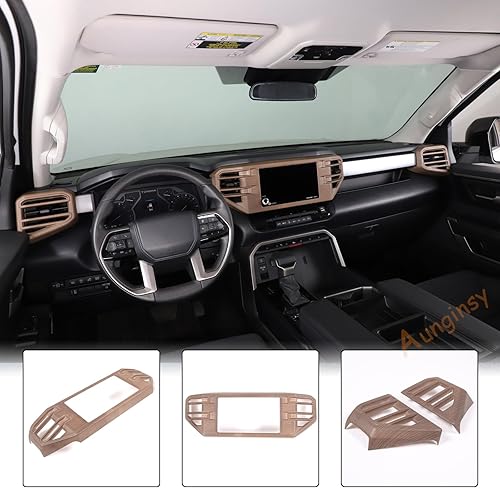 Vista 167 de Cubierta de salida de aire lateral para consola central de automóvil, compatible con Toyota Tundra 2022+ Sequoia 2023+ cubierta de panel de aire