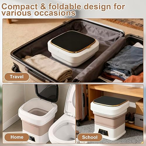 Miniatura 5 de X20 - Lavadora portátil mejorada con función de secadora, lavadora plegable semiautomática de 16 litros con cesta de drenaje, compatible en todo el