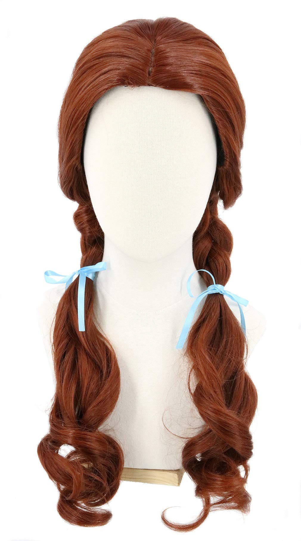 Topcosplay Women Wig Reddish Brown Long with Braids Cosplay Halloween Costume Wigs