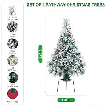 Amazon.co.jp: Pathway クリスマスツリー 2.5フィート 屋外 点灯