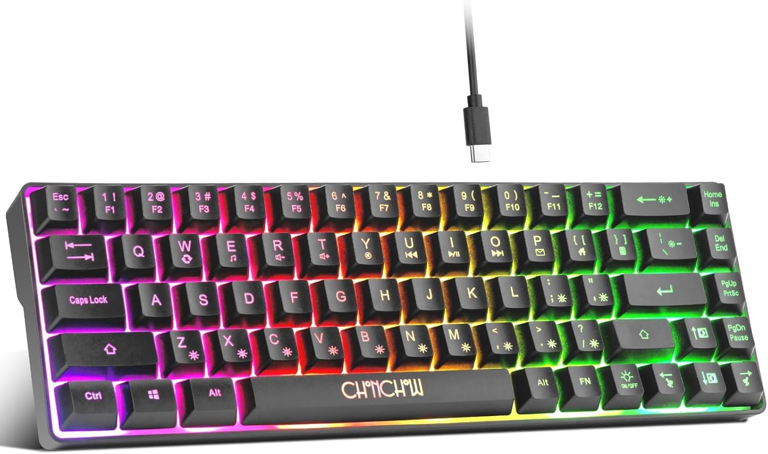 CHONCHOW Mini RGB 60% Gaming Keyboard, 68 Keys Small Lebanon Ubuy