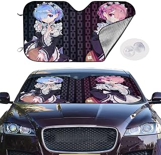 Anime Car Windshield Sun Shade for Ram and Rem，Fits Most Car 737466450