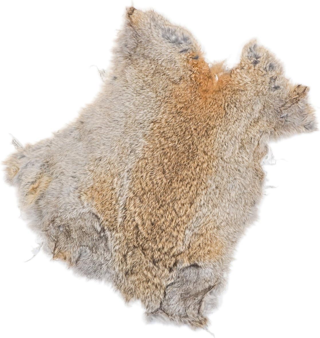 SLC Genuine Earth Tone Rabbit Pelt for Dรฉcor & Crafts, Single Genuine Fur Hides