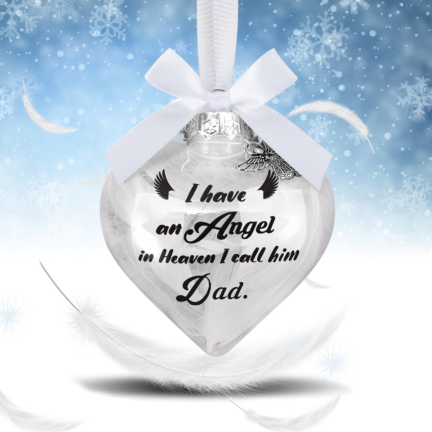 HOWAF Mum Memorial Christmas Bauble, I Have an Angel in Heaven - Image 4