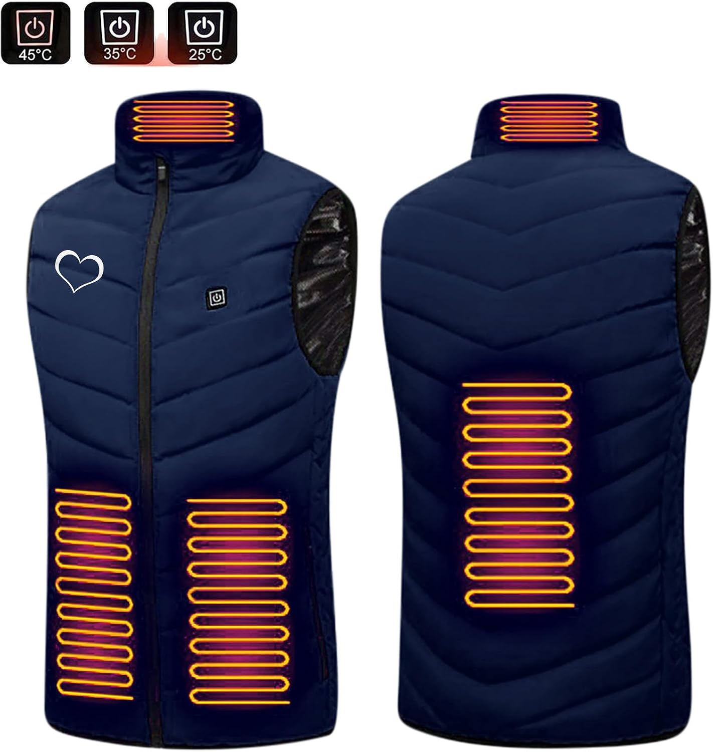 Heated Vest for Women Men 2025 Fall Winter Zip Up Heated Coat Lightweight USB Electric Sleeveless Puffer Vest