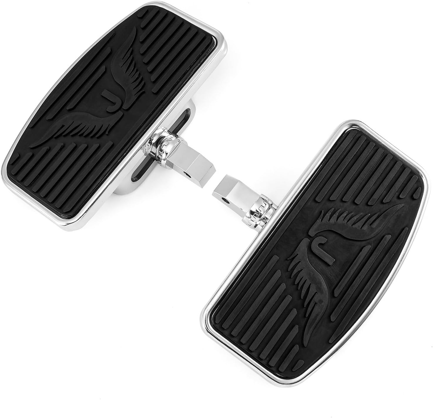 Motorcycle Floorboards Adjustable Motorcycle Rear Passenger Floorboard Foot Pegs Compatible with Yamaha Vstar Dragstar 400 650 V-Max XV125 XV250 Honda VTX1300 VTX1800 Suzuki VL400 VL800 C50 Pair