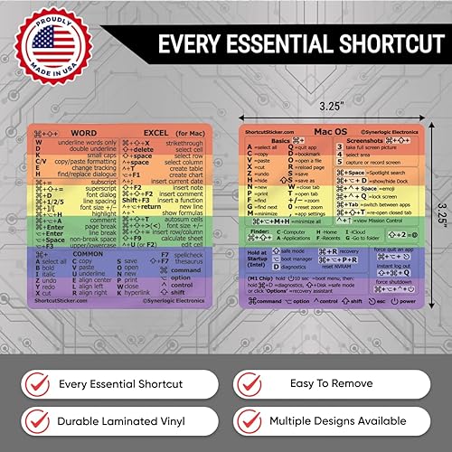 Miniatura 2 de Synerlogic (1 juego) Mac OS + WordExcel (para Mac), adhesivos de vinilo laminado, para MacBook AirProiMacMini (arcoíris)