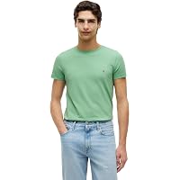 Tommy Hilfiger T-Shirt Uomo Maniche Corte Stretch Slim Fit Scollo Rotondo
