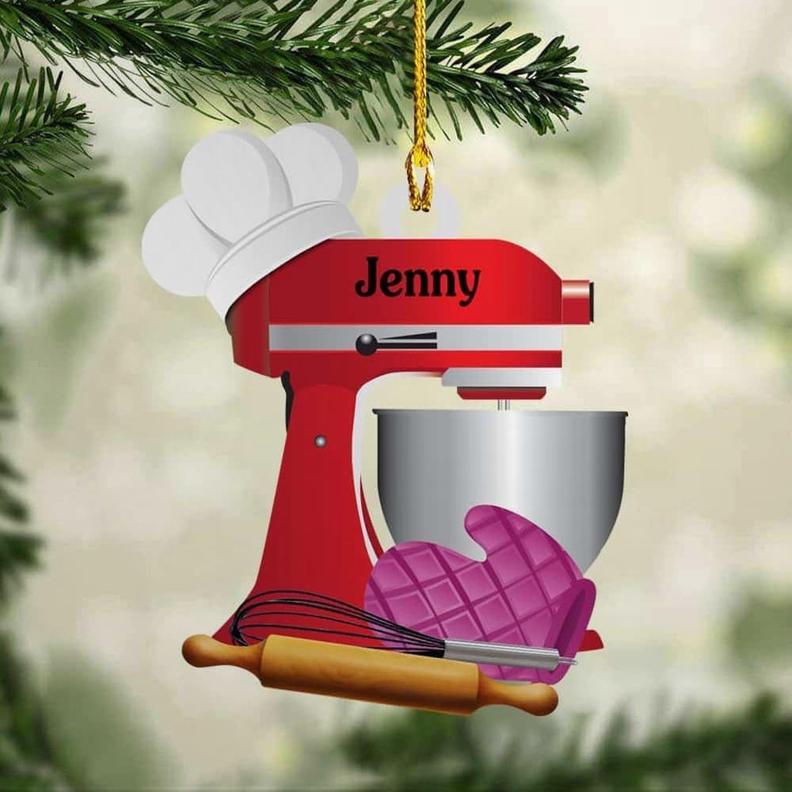 Luckluccy Personalized Baking Christmas Ornament,Christmas Tree Decorations,Ornaments For Christmas Tree,Baking (Style 5)