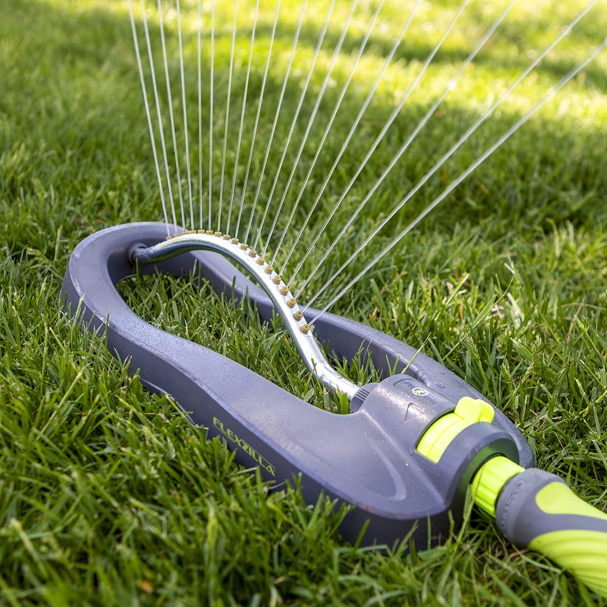 Flexzilla Irrigatore oscillante per prato, 2.400 mq, ZillaGreen