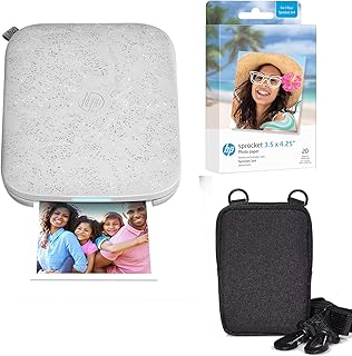 HP Sprocket 3x4 Instant Photo Printer -Kit: 20 Pack Zink Paper, case Price In India