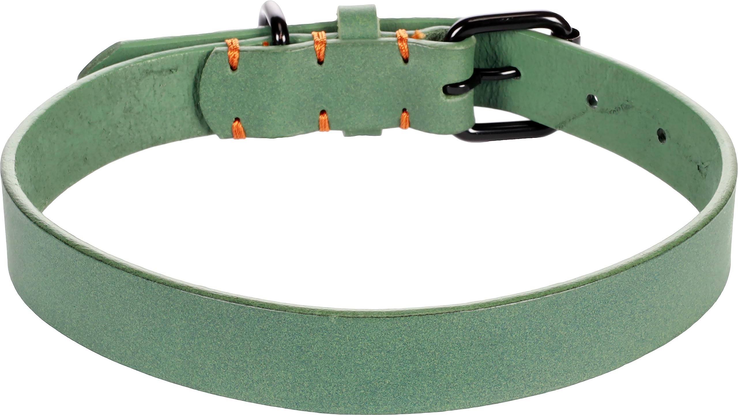 Flamingo Dog Collar Leano Green L 43-53cm 25mm