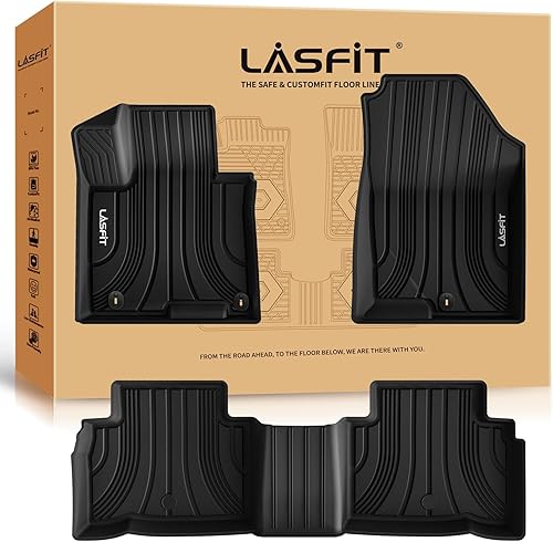 Miniatura 47 de LASFIT Alfombrillas para automóvil, para todo tipo de clima, elastómero termoplástico personalizable, fácil de limpiar, resistente, no se doblan