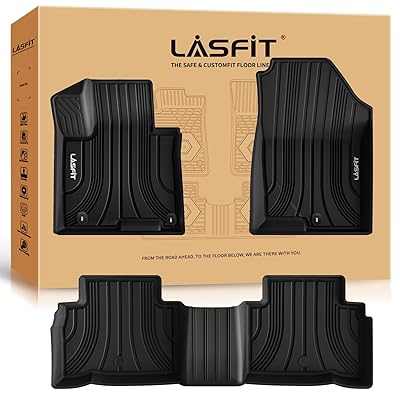 LASFIT Floor Mats for Hyundai Tucson 2026 2025 2024 2023 2022 (Not for Hybrid & PHEV), Custom Fit TPE All Weather Floor Liners 1st & 2nd Row Car Mats Accessoires for Hyundai Tucson 2022-2026, Black