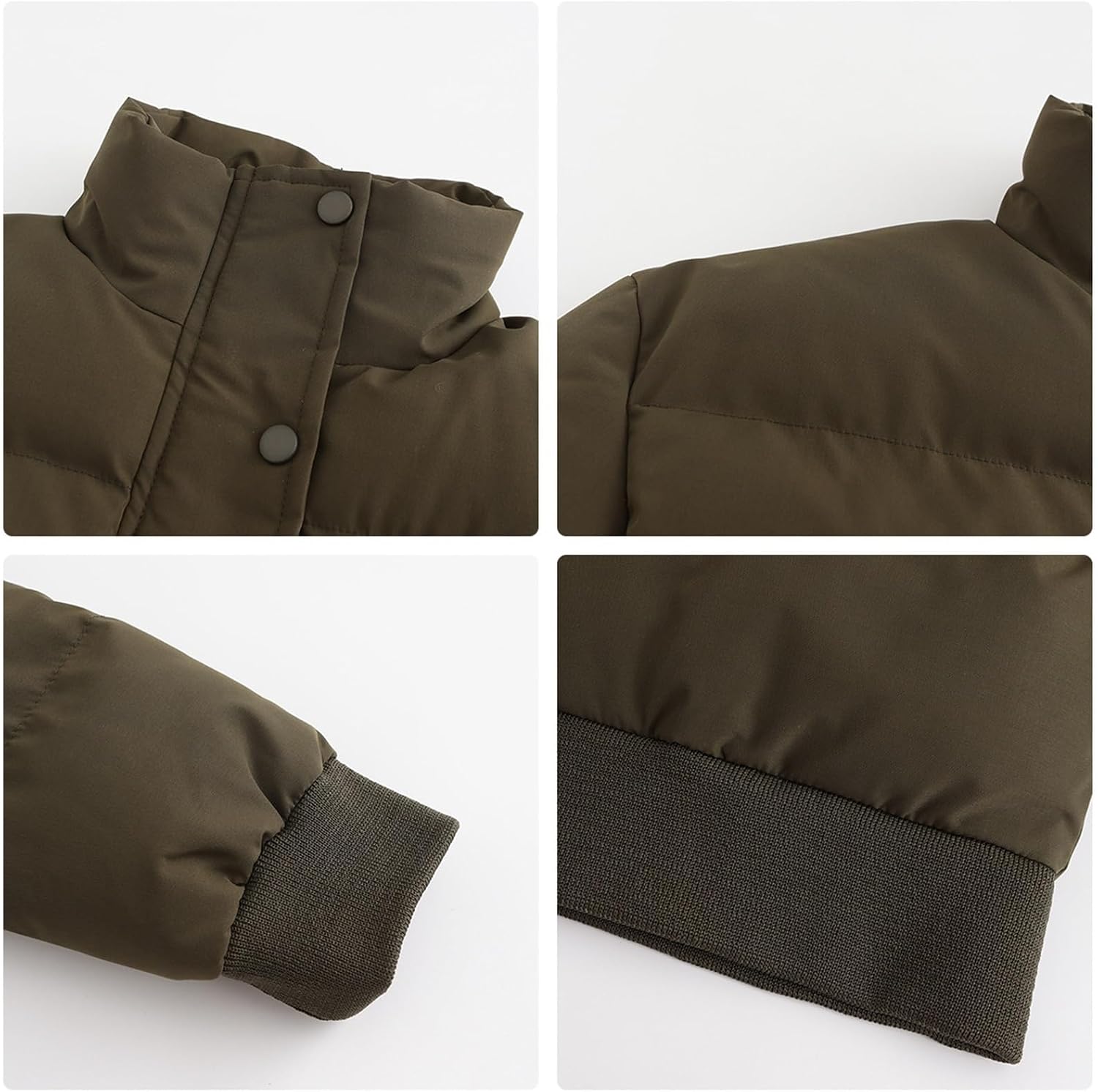 Women’s Winter Cropped Puffer Jacket Coat, Oversized Cropped Puffy Quilted Winter Jackets Coat, Puffy Outerwear