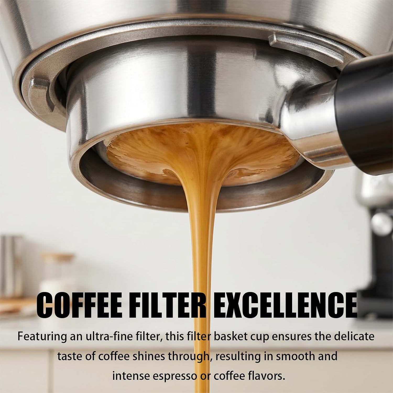 2 Pcs Coffee Filter,Stainless Steel Coffee Filter,Espresso Filter,Espresso Filter Basket Compatible with Chefman Espresso Machine,Machines Espresso Machine Parts(Silver) image 5