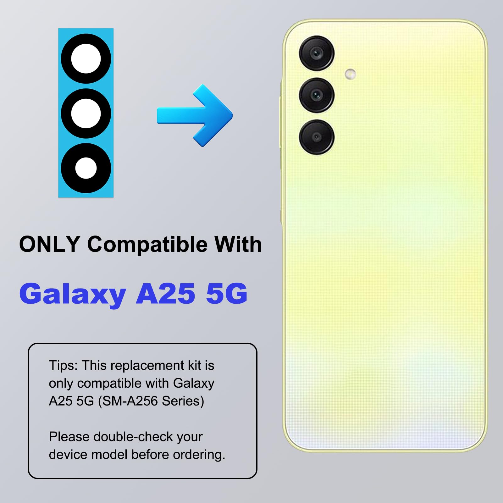 Amazon.co.jp: Galaxy A25 5G バックリアカメラレンズガラス交換用