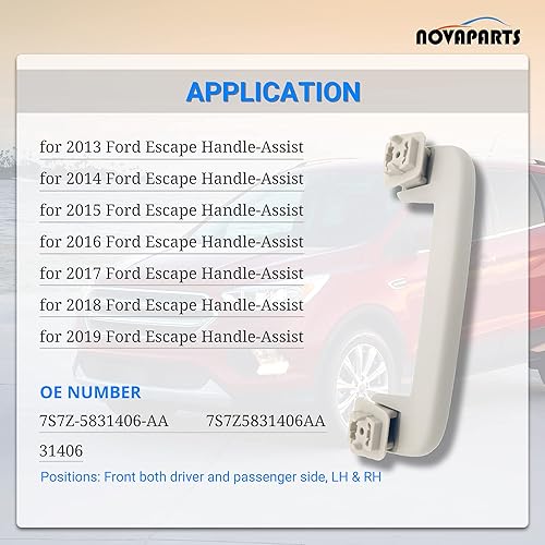 Miniatura 2 de Tirador de techo delantero izquierdoderecho con tornillos para Ford Escape 7S7Z-5831406-AA 7S7Z5831406-AA 7S7Z5831406-AA 7S7Z5831406AA