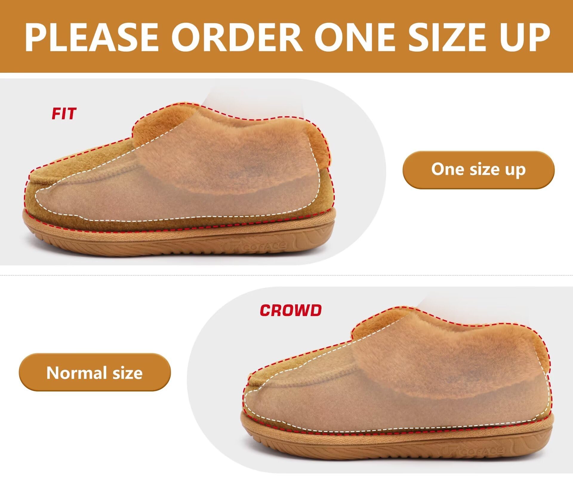 COFACE Pantofole Donna Invernali Peluche Pelle Pantofola Chiuse Calde Feltro Ciabatte da Casa Comode Memory Foam Slippers Antiscivolo Suola