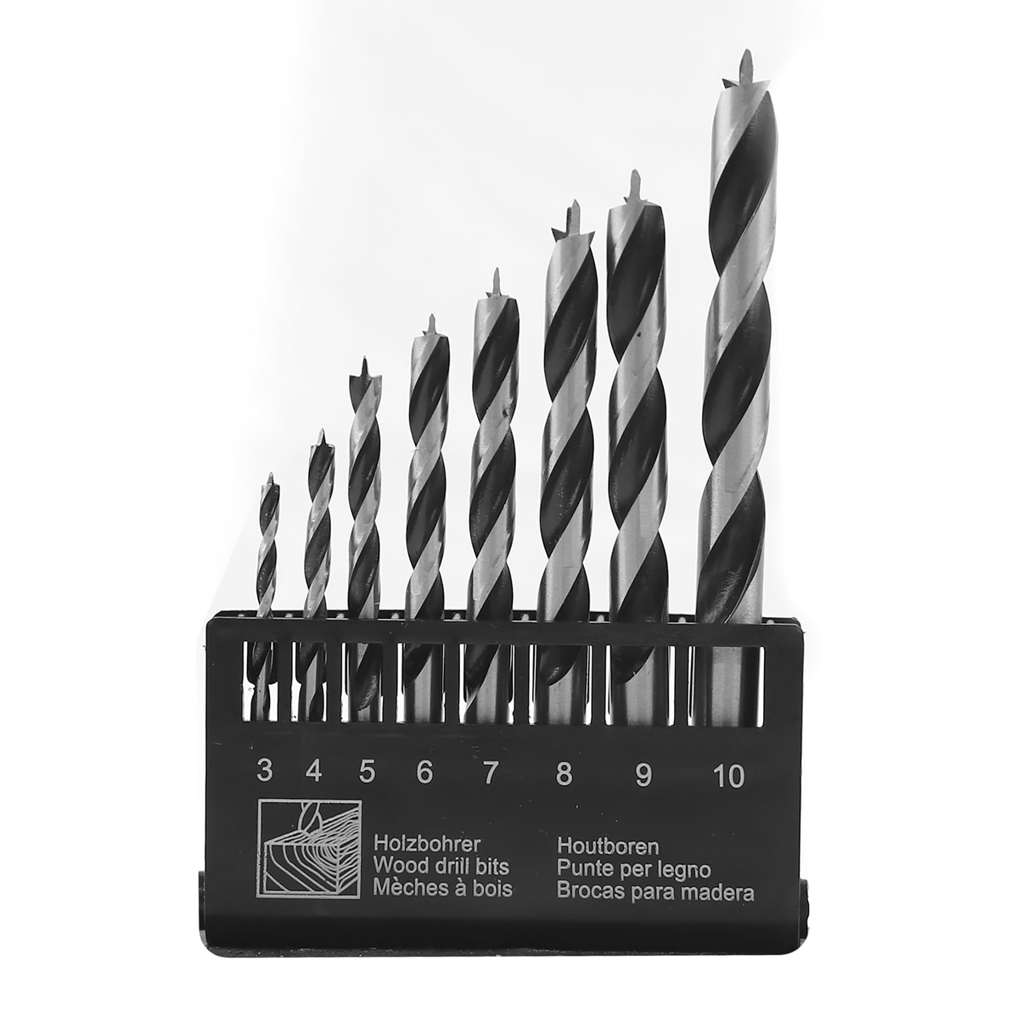 Dekton 8pc Pro Carbon Steel Drill Set Metric Wood Plastic 2mm - 10mm