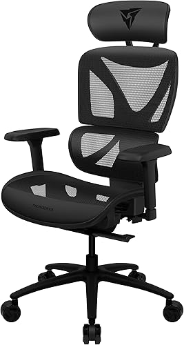 THUNDERX3 XTC Silla de oficina ergonómica para adultos, silla de escritorio con respaldo alto, inclinación síncrona, soporte lumbar y respaldo