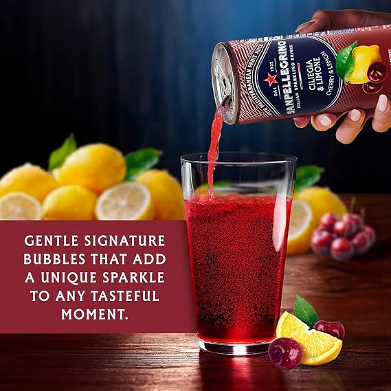 San Pellegrino 14 Pack Sparkling Fruit Soda Variety Includes Cherry Lemon Orange, Lemon, Grapefruit, Blood Orange, Prickly Pear, Pomegranate Orange Refreshing Citrus Drinks