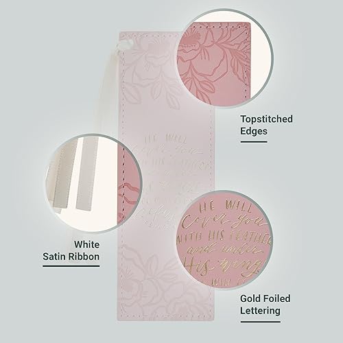 Miniatura 141 de Christian Art Gifts - Separador de piel sintética con cinta de satén y verso bíblico inspirador para mujeres y hombres, Marrón - Proverbios 31 Mujer