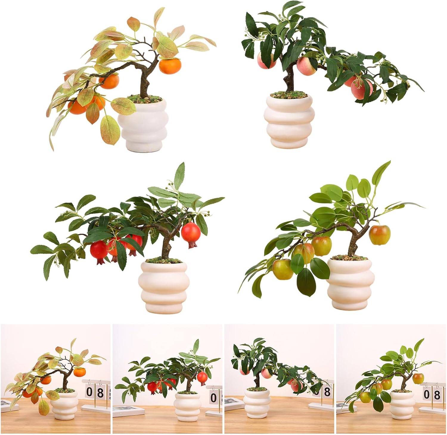 果樹園のボンサディスプレイ装飾フェイクポット植物リビングルームのためのエレガントなデスクトップデコレーションホームデコレーション飾り