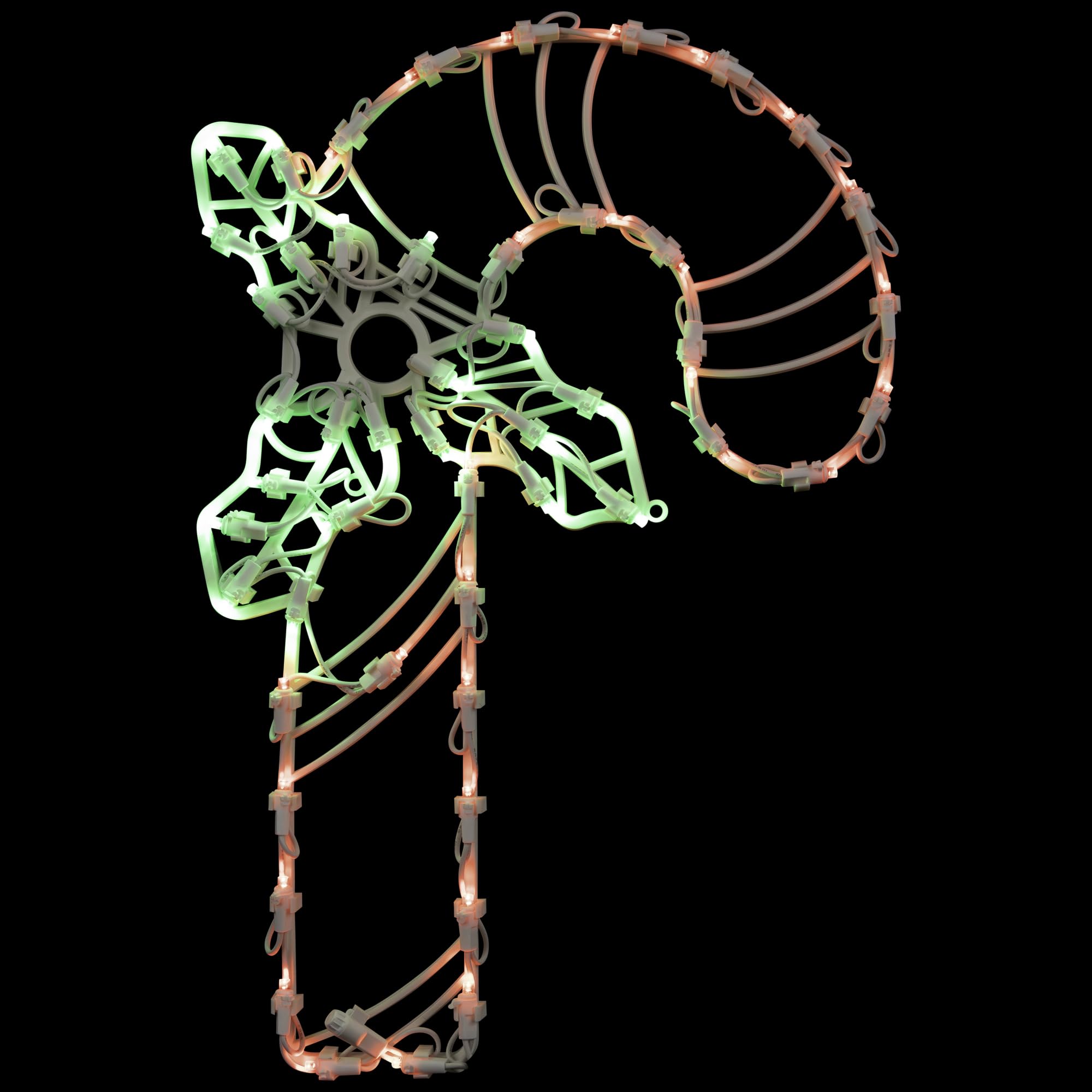 LED Lighted Candy Cane Christmas Window Silhouette - 18