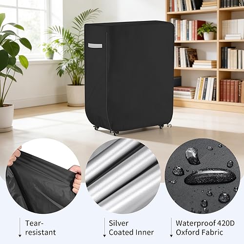 Miniatura 5 de Funda de cama enrollable resistente al agua, universal, plegable, con cremallera, protector a prueba de polvo, 39 pulgadas de largo x 15 pulgadas de