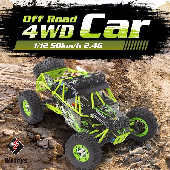 WLtoys 12427 RC سيارة 4 WD 1/12 2.4 G 50 KM/H عالية السرعة الوحش مركبة التحكم عن بعد سيارة RC عربات التي تجرها الدواب على الطرق الوعرة سيارة (12427 1 B)