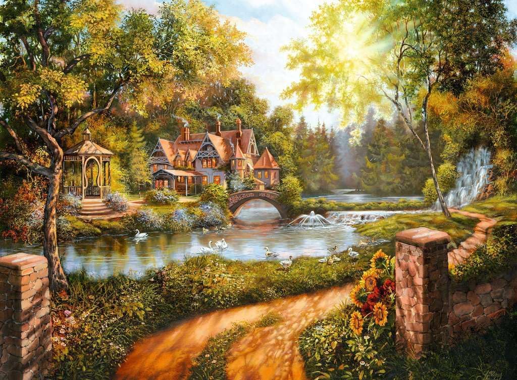 Ravensburger Puzzle 12000218 Cottage by The River 500 Pieces Puzzle for Adults and Children from 12 Years